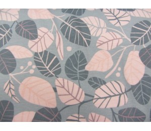 Jersey Blätter rosa grau